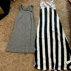 Black-Gray-White Dresses Two pack Girls Size LG